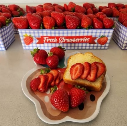 Fresh Nicolson farm strawberries and seasonal fruit treats